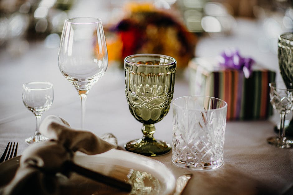 Handblown artisan wine glasses with a soft, organic silhouette