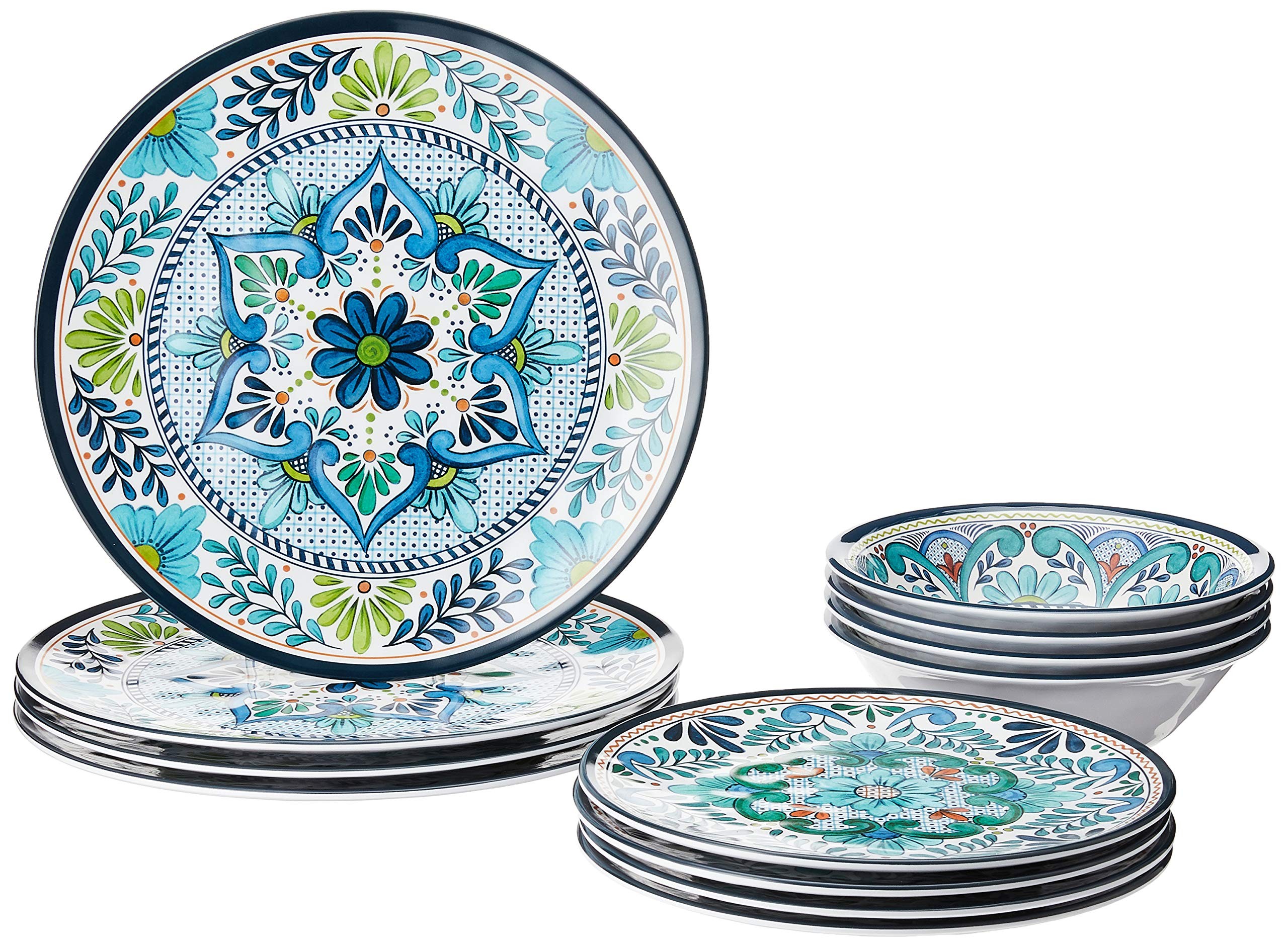 Certified International Talavera 12-Piece Melamine Dinnerware Set (Service for 4)