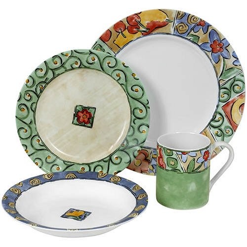 Corelle Impressions Watercolors 16-Piece Dinnerware Set