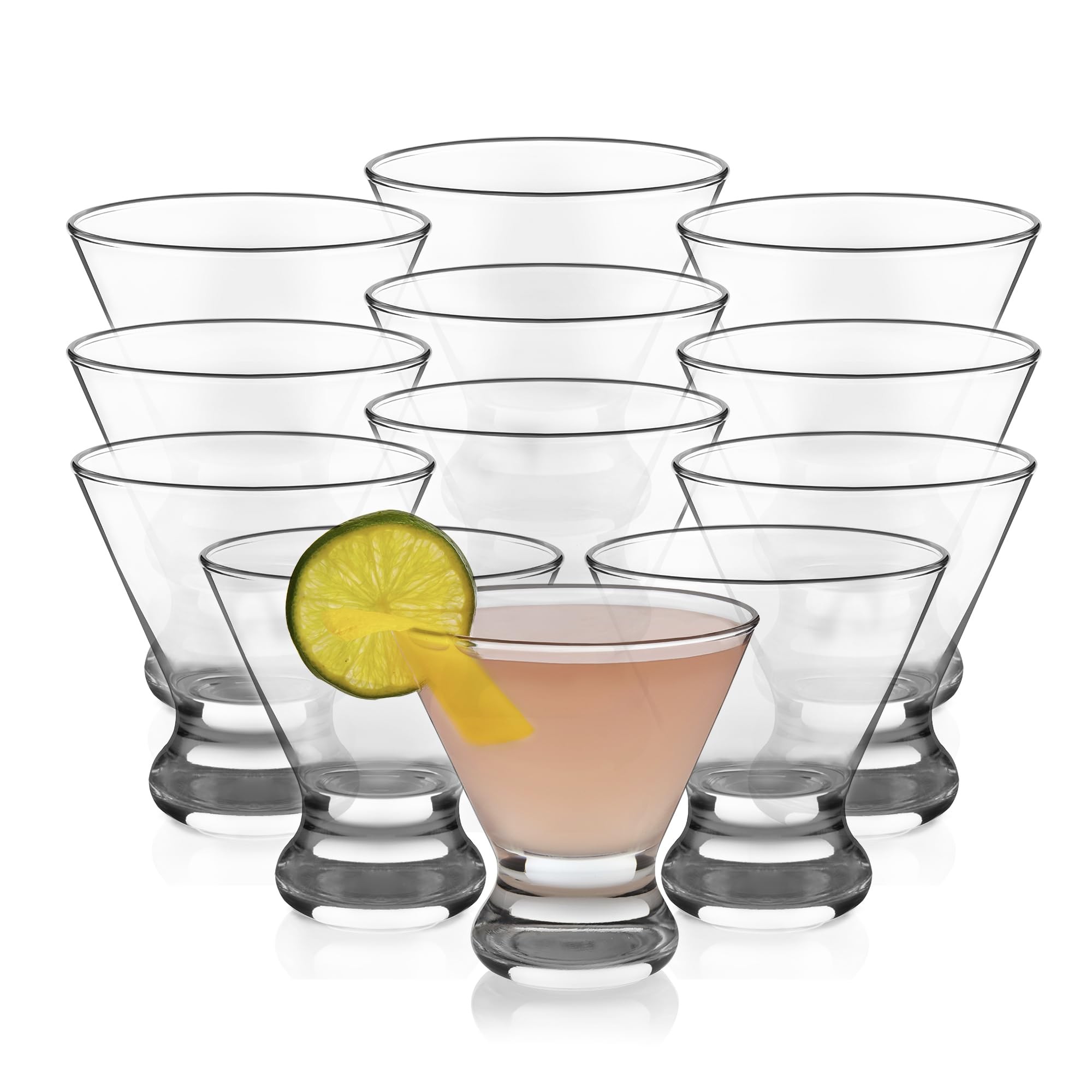Libbey Cosmopolitan Stemless Martini Glasses Set of 12