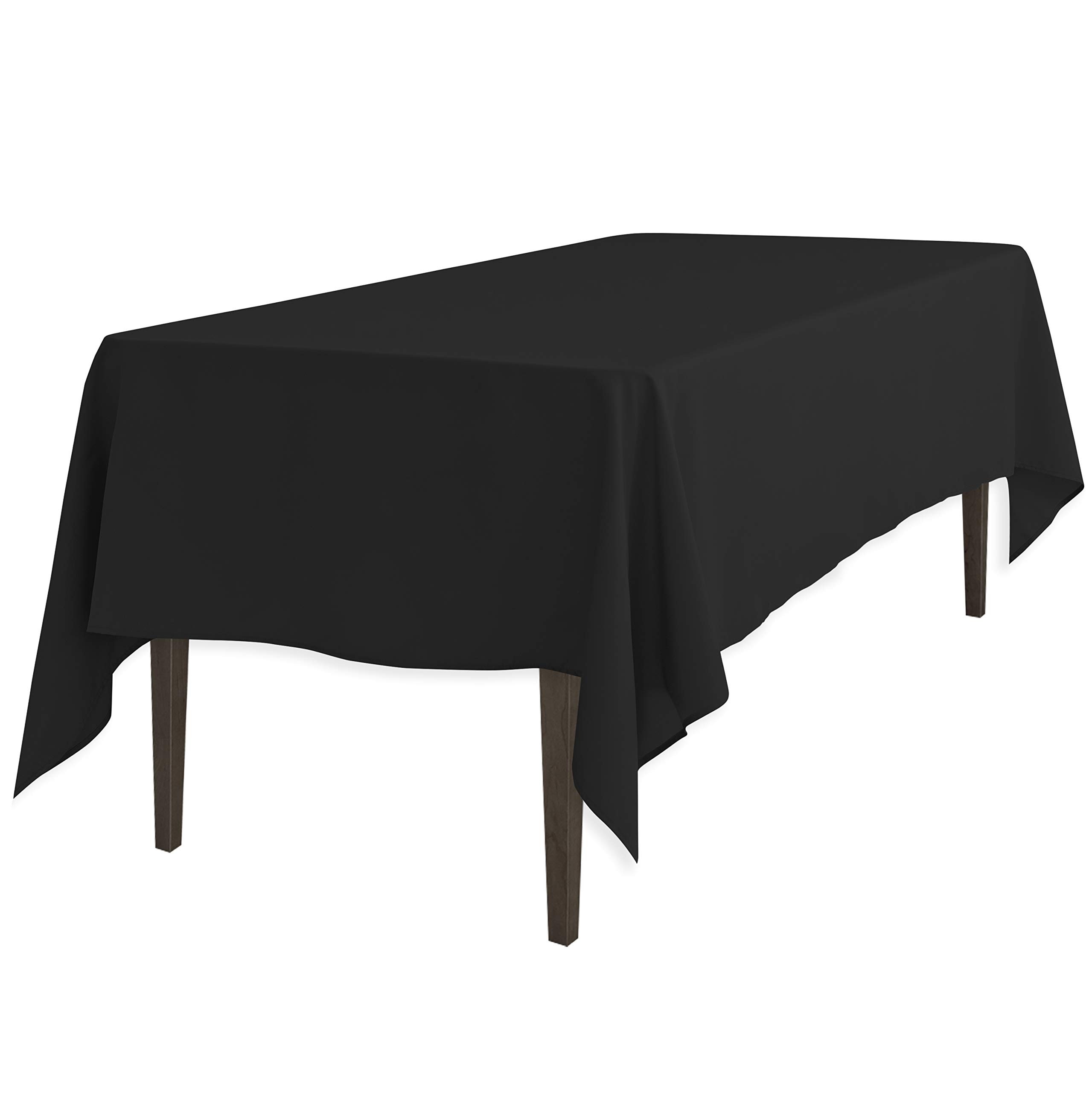 LinenTablecloth Black Polyester Tablecloth 60x102