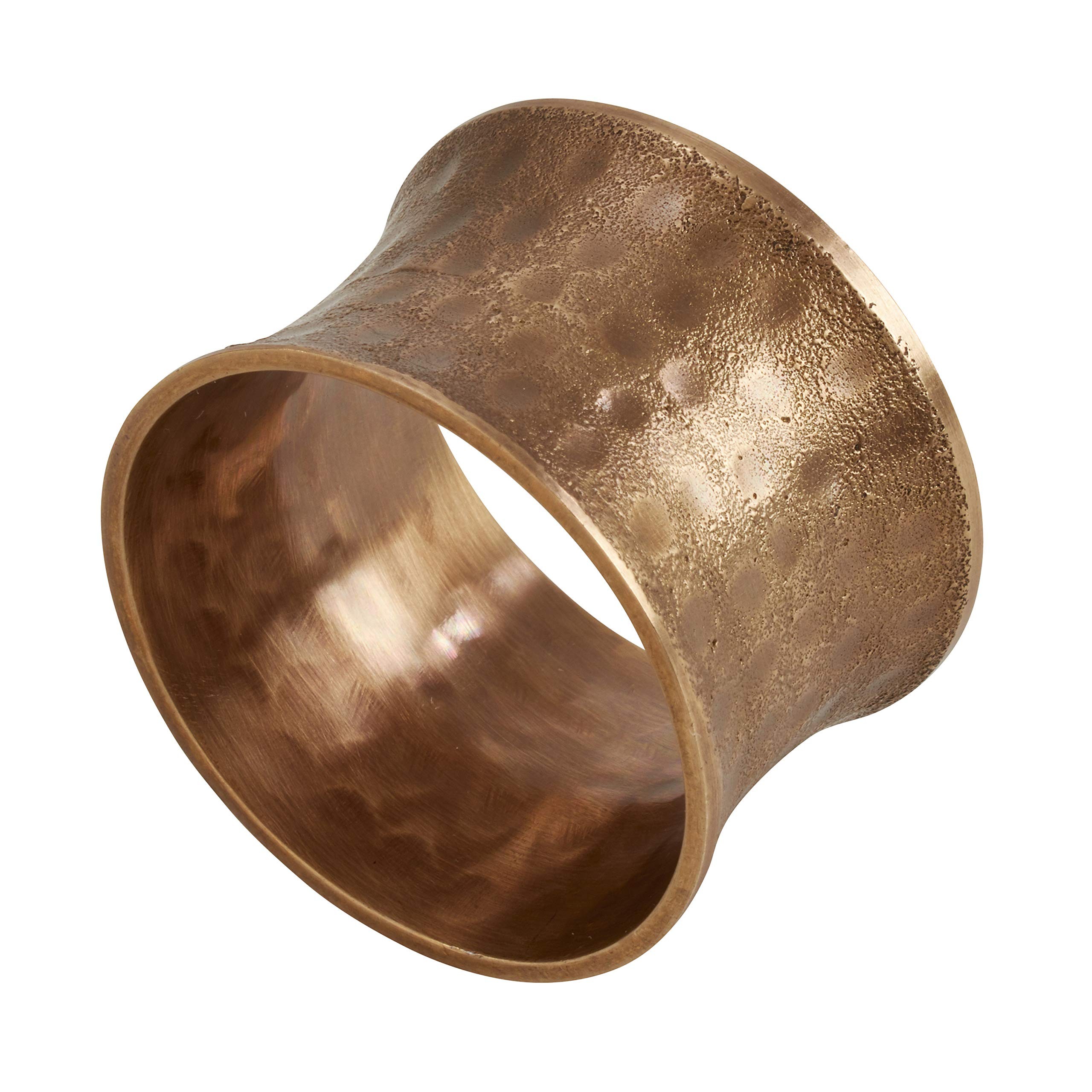 Hammered Brass Napkin Rings (Set of 4)
