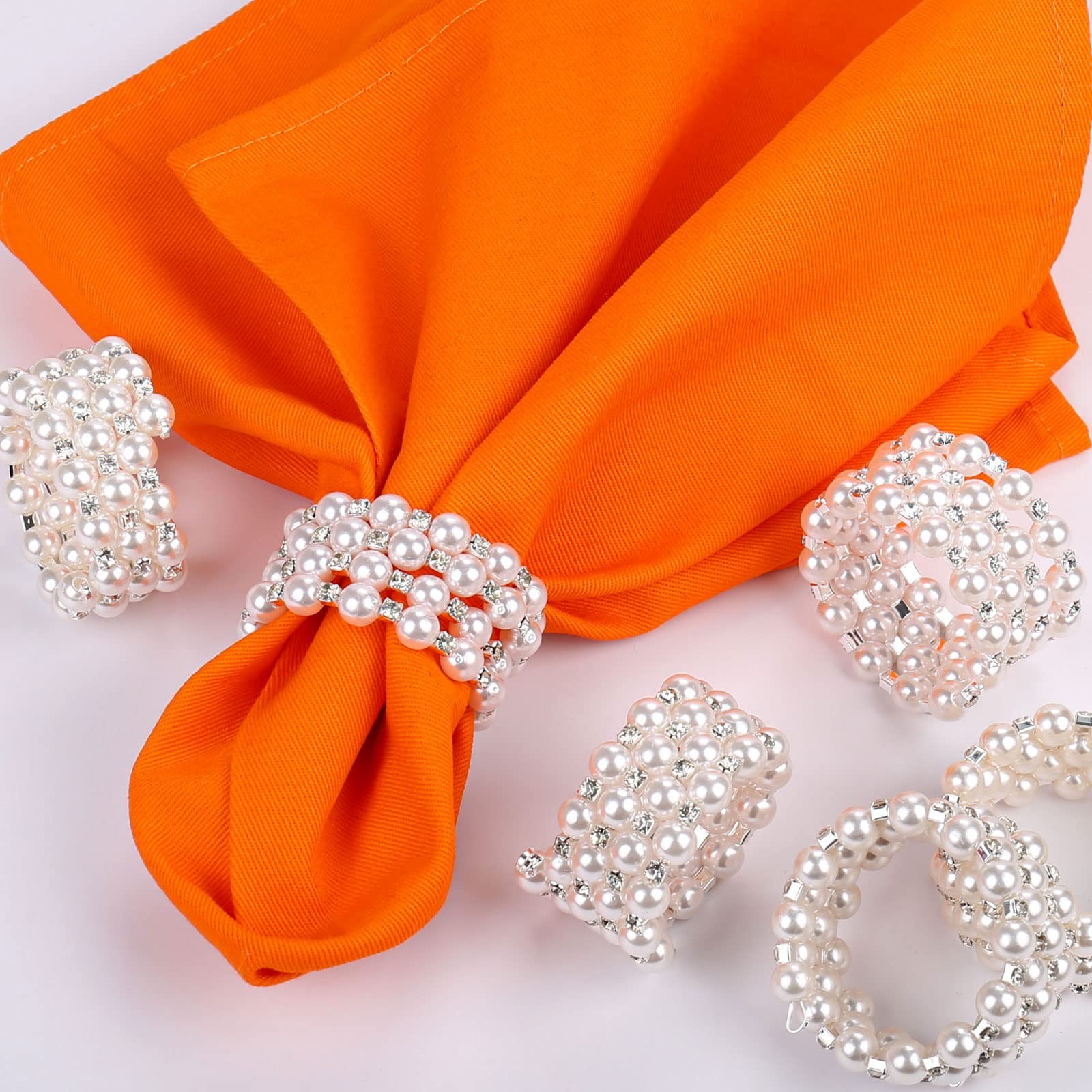 LogHog Pearl Napkin Rings Set of 6