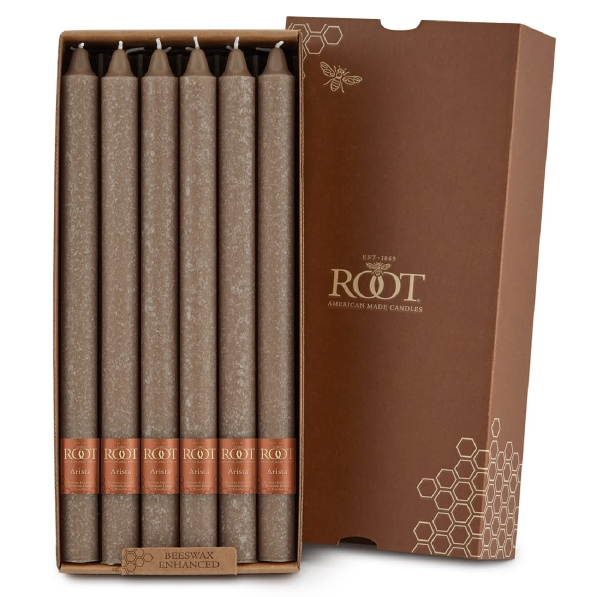 Root Candles Timberline Collenette Taper Candles Set of 12